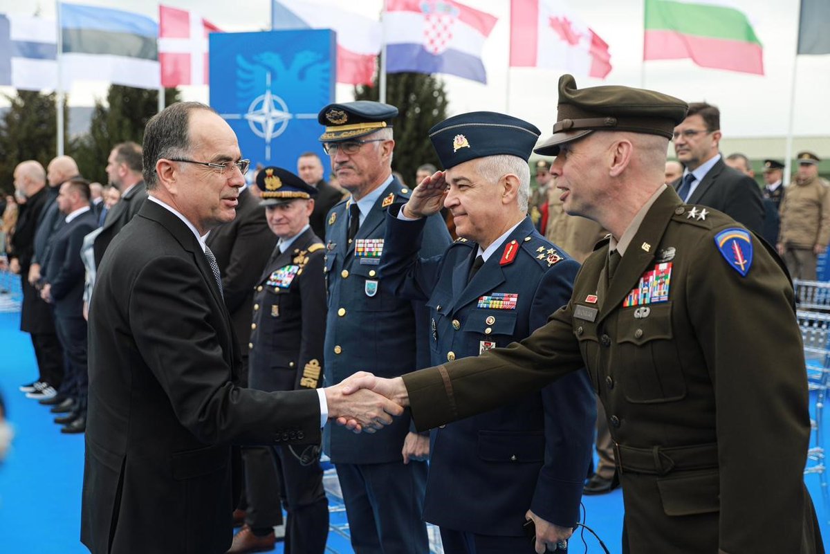 It was an honor and privilege to meet the President of the Republic of Albania @BajramBegajAL, at the opening ceremony of the @NATO-funded Kuçova Air Base, in Kuçova, Albania, March 5th.

We are #StrongAndStrategic #WeAreNATO #StrongerTogether @US_EUCOM @USArmy @USArmyEURAF