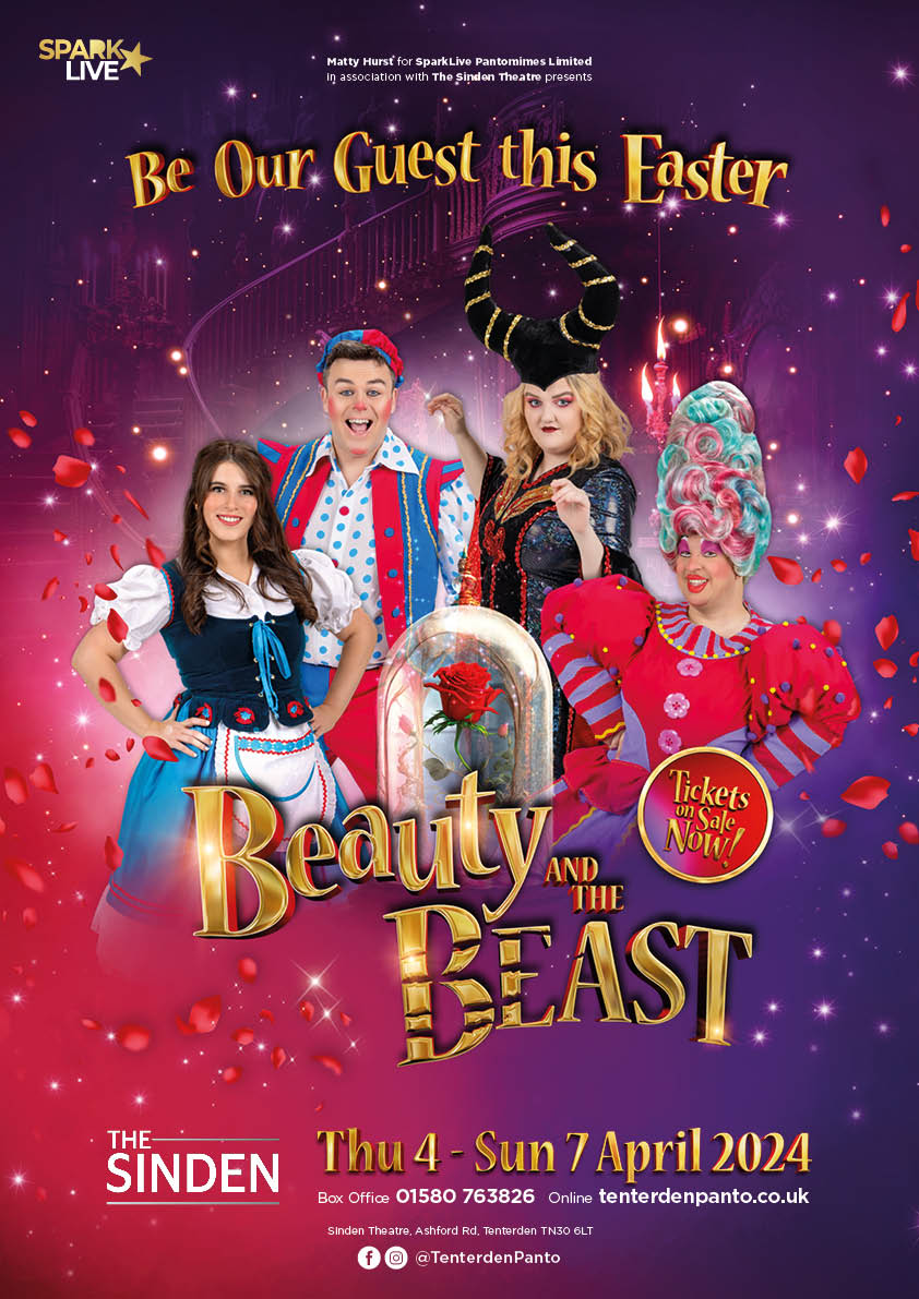 The Sinden Theatre (@sindentheatre) on Twitter photo 🗓️Thursday 4th April-Sunday 7th April ⏰Varying Times
🎫Tickets from £10
‘Be Our Guest’ in Tenterden this Easter as SparkLive Pantomimes present the tale as old as time, Beauty & The Beast. 🗓️Thursday 4th April-Sunday 7th April ⏰Varying Times
🎫Tickets from £10
‘Be Our Guest’ in Tenterden this Easter as SparkLive Pantomimes present the tale as old as time, Beauty & The Beast.