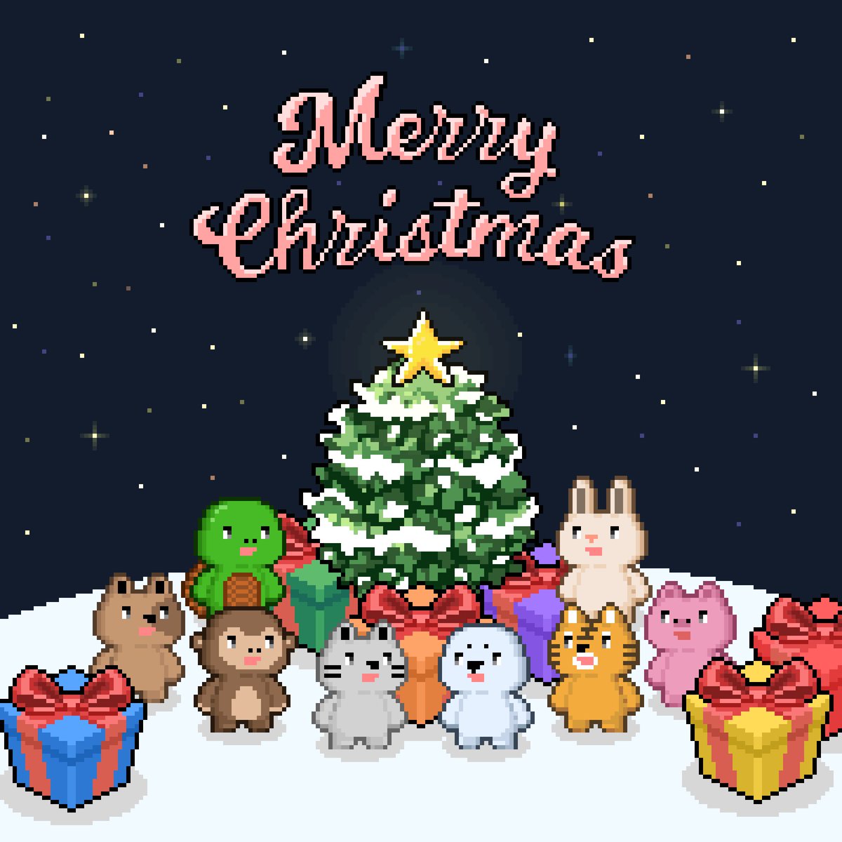 오랜만에 내 nft들을 보다가..
너무 예쁜 선물을 발견🫢
최애 애펑에서 최애 크리스마스🎄
너모 예쁨
흥해랏 @AnimalsPunks <a href="/AP_8Punks/">카고리즘</a> 
thanxx