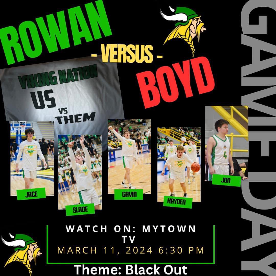 Tonight we take on Boyd County in the semi-finals of the 16th Region Tournament. Tip off is 6:30pm at Ellis T Johnson Arena. Students get there early and make some noise!!! GO VIKINGS!!!