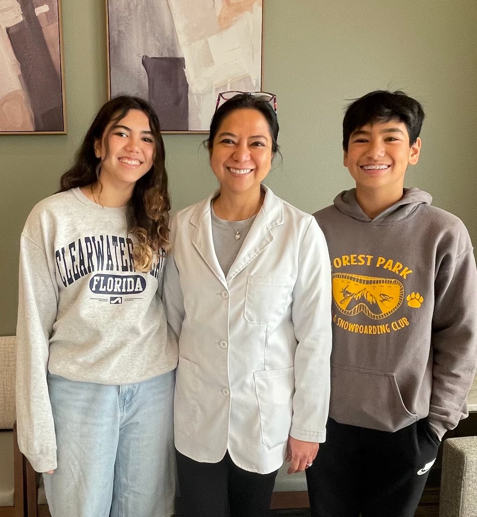 Our commitment to family goes beyond words! Dr. Evangelista, one of our dedicated orthodontists, is treating her own kids. Chasya is rocking Invisalign, and Elijah is embracing the journey with braces. We're truly a family treating families!