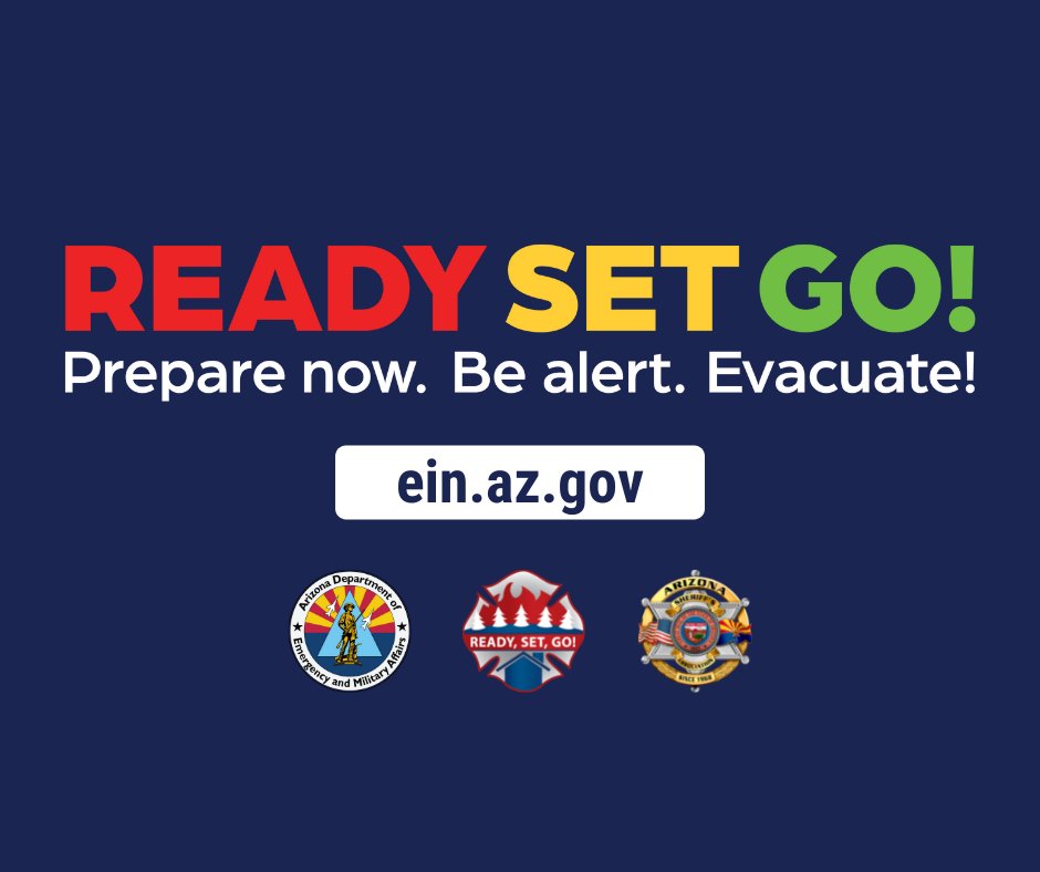 AzEIN's tweet photo. Have you seen Ready, Set, Go! in your community? Learn what each term means to better prepare for an evacuation: https://t.co/mGpi2oiOCB. #ReadySetGoAz https://t.co/umSFOjNaJM