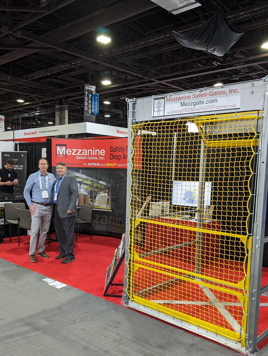 The calm before #MODEX2024 opened! Stop by Booth #B7211 to talk about pallet drop safety gates. #palletdropsafety  #materialhandlingsafety
