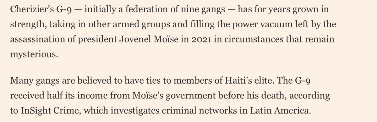 jamesnorth7's tweet photo. #Haiti: Anyone who is nostalgic for Jovenel Möise needs to be reminded that he was funding #Barbecue's murderous G-9 gang federation. G-9 slaughtered 71 people in #LaSaline in 2018.
@jmakala @AmbDanFoote @VelinaEC @jrgaillot https://t.co/rCNbFLS6xy https://t.co/9kKDrbU00Q
