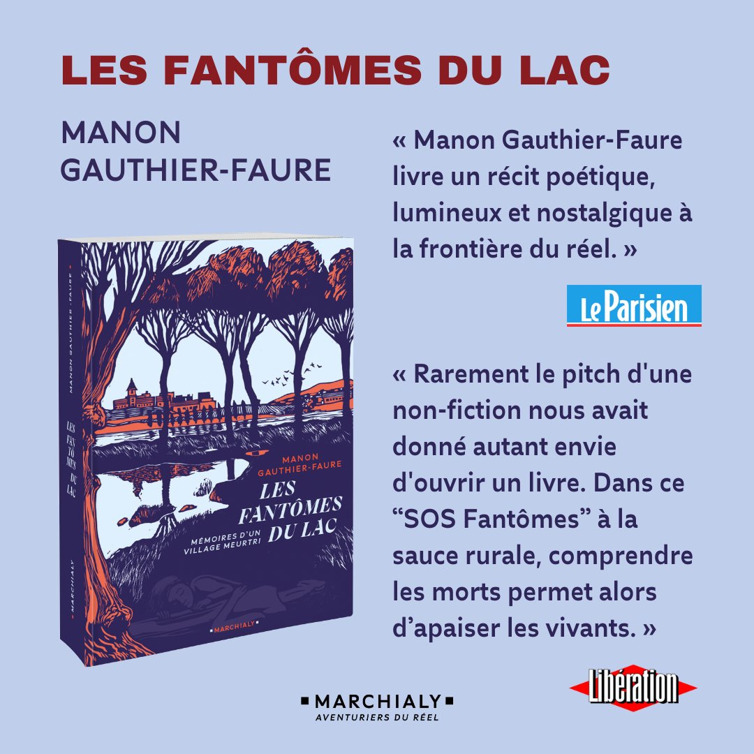 🗞️PRESSE🗞️ 'Les Fantômes du lac, mémoires d'un village meurtri' de Manon Gauthier-Faure. En librairie🕵️‍♀️👭 ➡️Pour en savoir plus, c'est ici : editions-marchialy.fr/livre/les-fant…