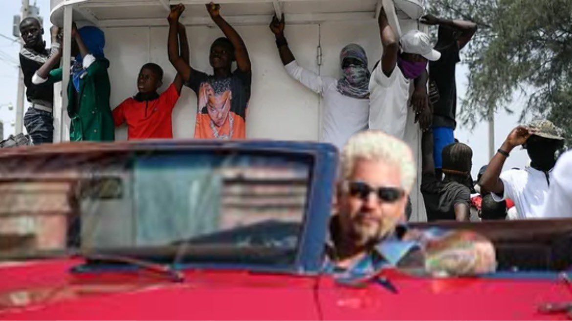 GSwarming's tweet image. “Down here in Haiti and I hear there’s a funky little joint serving up roasted human meat”