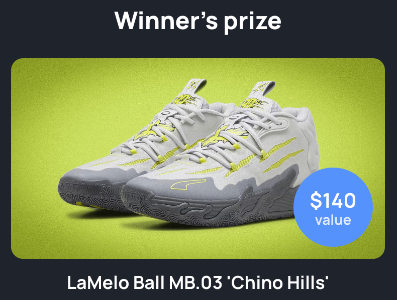 5Card_Draw's tweet photo. Tonight's winner takes home a pair of Lamelo MB.03 'Chino Hills' 🔥 https://t.co/mB2RovcWuY