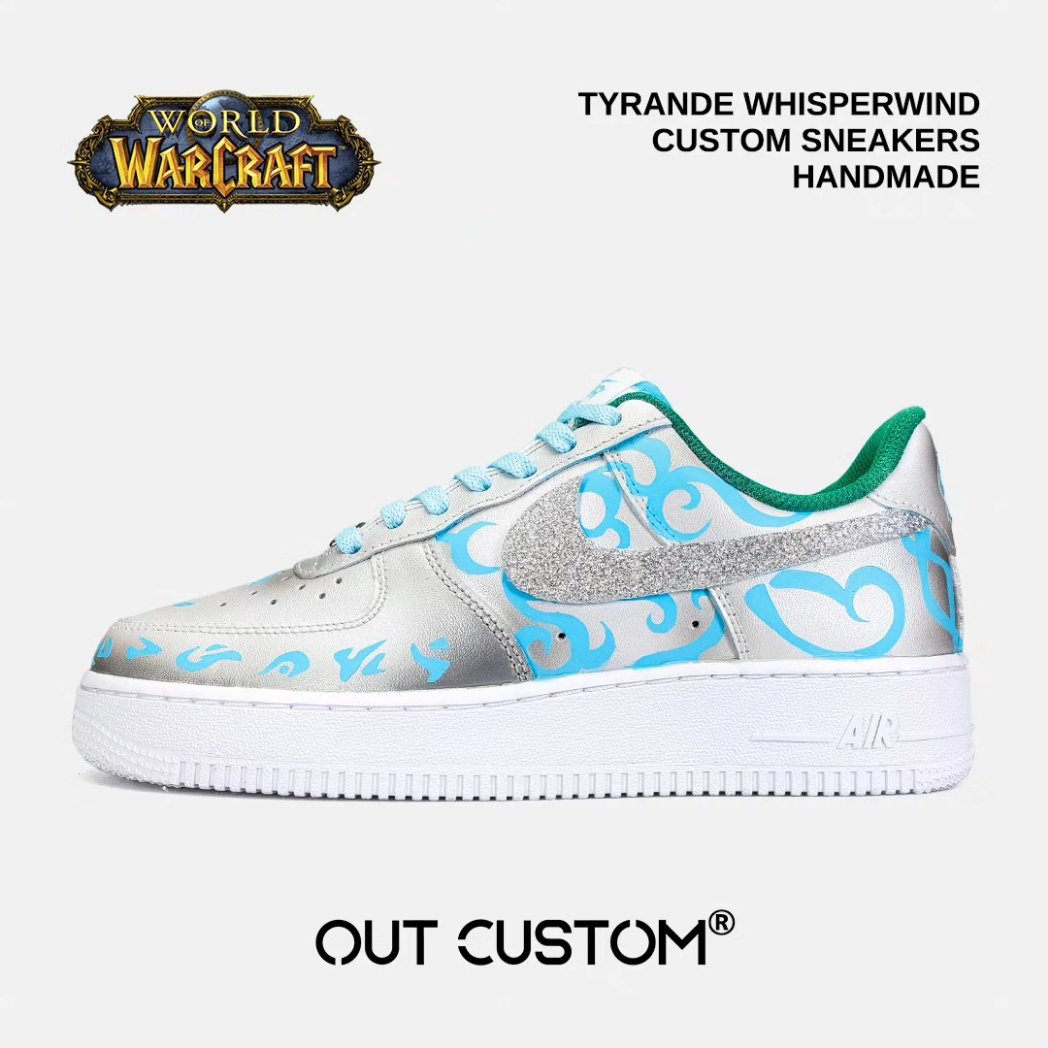 out_ctm's tweet photo. World of Warcraft Tyrande Whisperwind "Glow-in-the-dark" Custom Sneakers
Based on Nike Air Force 1
Designed by Øut Custom

#øutcustom #outcustom #sneakers #sneakercustoms #customsnekaers #worldofwarcraft #tyrande #tyrandewhisperwind #blizzard #nike #nikeairforce #af1 #airforce1 https://t.co/vnpSuafizN