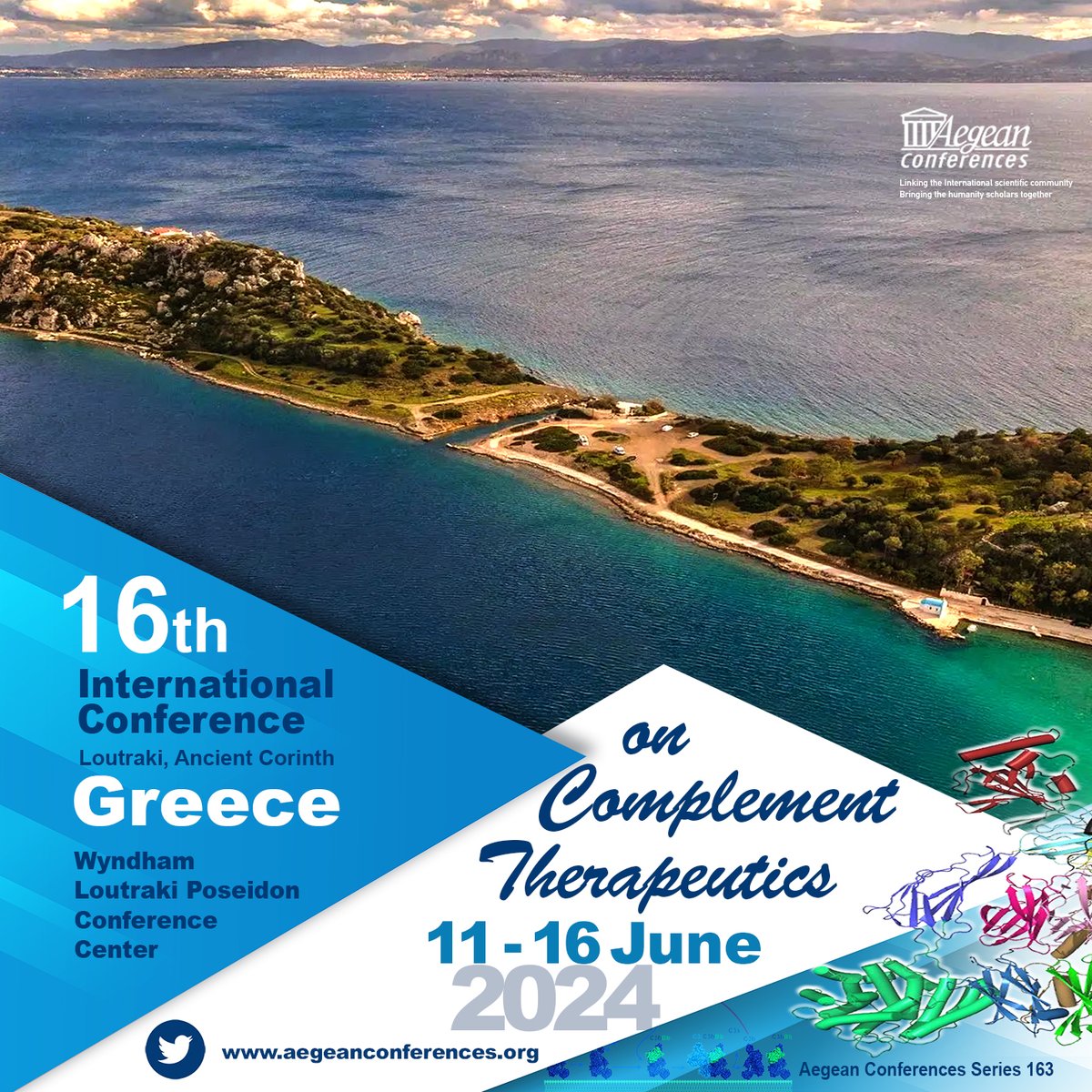 AegeanConf's tweet image. Early Fee Deadline Reminder: March 15th for the 16th Aegean Conference on #ComplementTherapeutics from June 11-16 aegeanconferences.org/src/App/confer… #Loutraki #Greece Organized by: @LambrisJD @dmastellos @roumenina
