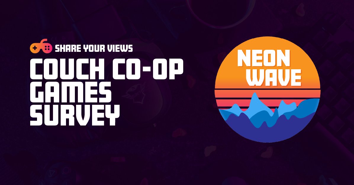 Neon Wave Studios 🌊 (@neonwavestudios) on Twitter photo 🎮 As some of you have guessed, we’re making a couch co-op game 😅 and we need your help to make it the best it can be! 
Help us out by sharing what you think about co-op games with this survey ➡️ lnkd.in/dR2d662r
⏰It only takes 5 minutes to complete!
#indiegame 🎮 As some of you have guessed, we’re making a couch co-op game 😅 and we need your help to make it the best it can be! 
Help us out by sharing what you think about co-op games with this survey ➡️ lnkd.in/dR2d662r
⏰It only takes 5 minutes to complete!
#indiegame