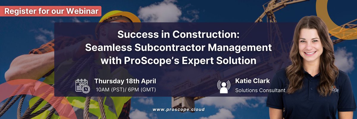 XProScope's tweet image. 𝐌𝐚𝐫𝐤 𝐲𝐨𝐮𝐫 𝐜𝐚𝐥𝐞𝐧𝐝𝐚𝐫𝐬 📅𝐓𝐡𝐮𝐫𝐬𝐝𝐚𝐲 𝟏𝟖𝐭𝐡 𝐀𝐩𝐫𝐢𝐥 𝟐𝟎𝟐𝟒

Join the ProScope team for the next in a series of webinars aimed at “Success in Construction” as we look at subcontractor management👷‍♂️.
 
Sign Up Today👉tinyurl.com/dwmj8cy2

#netsuite #erp