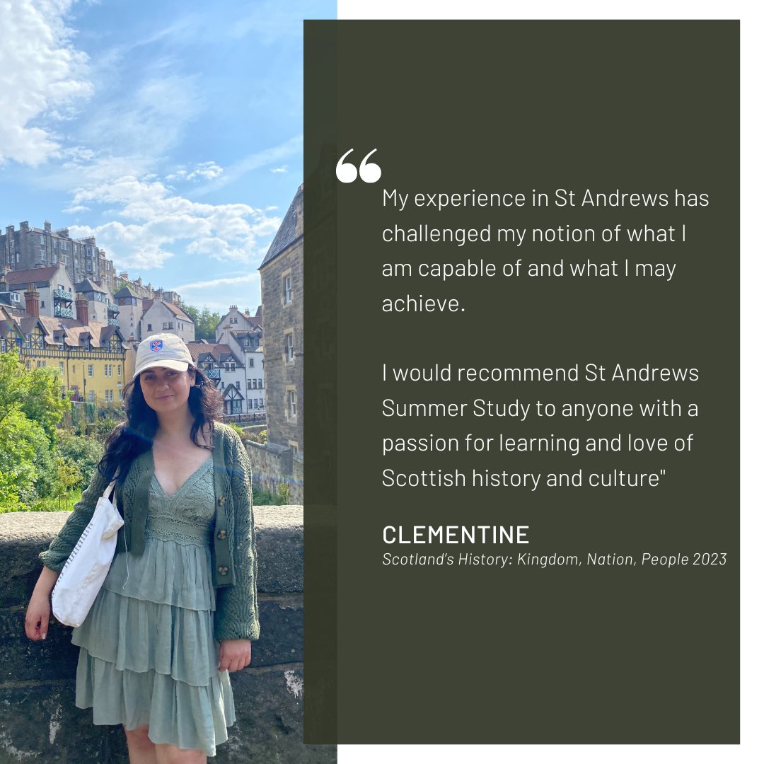 GlobalOfficeStA's tweet photo. There's still two weeks to submit your St Andrews Summer Study application!
Read more on Clementine's Summer Study experience ➡️https://t.co/QvyDZQqXjh
Apply now ➡️ https://t.co/uh1V0b7tJa
⏰Extended deadline: 25 March 2024
#summerstudy #studyabroad https://t.co/6pZbt7rEbx