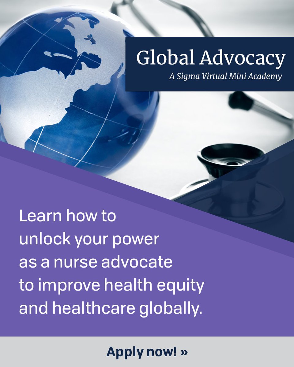 When you participate in Sigma's Global Advocacy Virtual Mini Academy, you become a voice for nurses everywhere. Engage with nurses from around the world as you learn the power you hold to be a global nurse advocate. Learn how you can make a difference » bit.ly/3CaEL8q