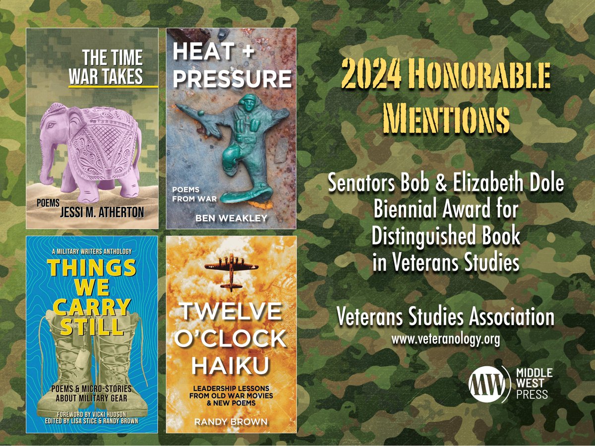 Pleased to announce that 4(!) of our recent #veterans & #militaryfamilies titles have been mentioned in the Veterans Studies Association's inaugural 'Senators Bob and Elizabeth Dole Biennial Award for Distinguished Book in Veterans Studies'!

middlewestpress.com/2024/03/four-m…