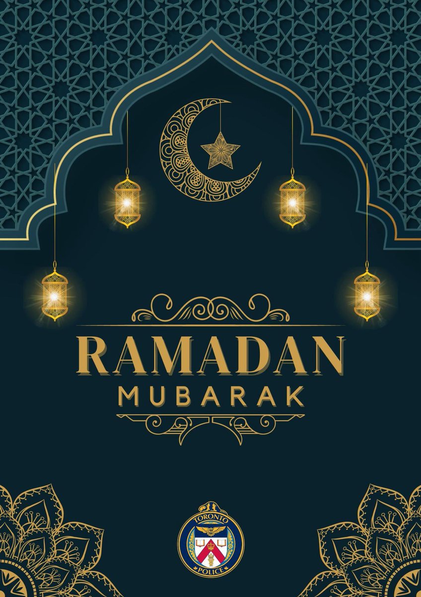 On behalf of the members of the @TorontoPolice, I wish Toronto’s Muslim community a safe and peaceful #Ramadan.