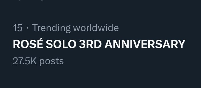 Wow ☝️☝️☝️

ROSÉ SOLO 3RD ANNIVERSARY 
#챙더그라운드_삼주년_축하해 
#ThreeYearsWithR