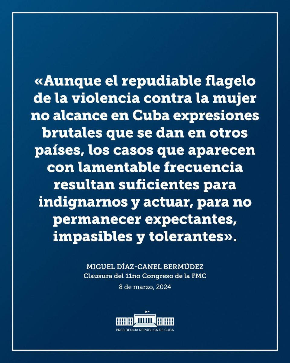 MuirtYaima65115's tweet photo. Aunque el repudiable flagelo de la violencia contra la mujer no alcance en #Cuba expresiones brutales que se dan en otros países, los casos que aparecen con lamentable frecuencia resultan suficientes para indignarnos y actuar.
#CAVCapitalLate #LatirXUn26Avileño #OrgulloDeMujer https://t.co/MB7YbaMlsJ