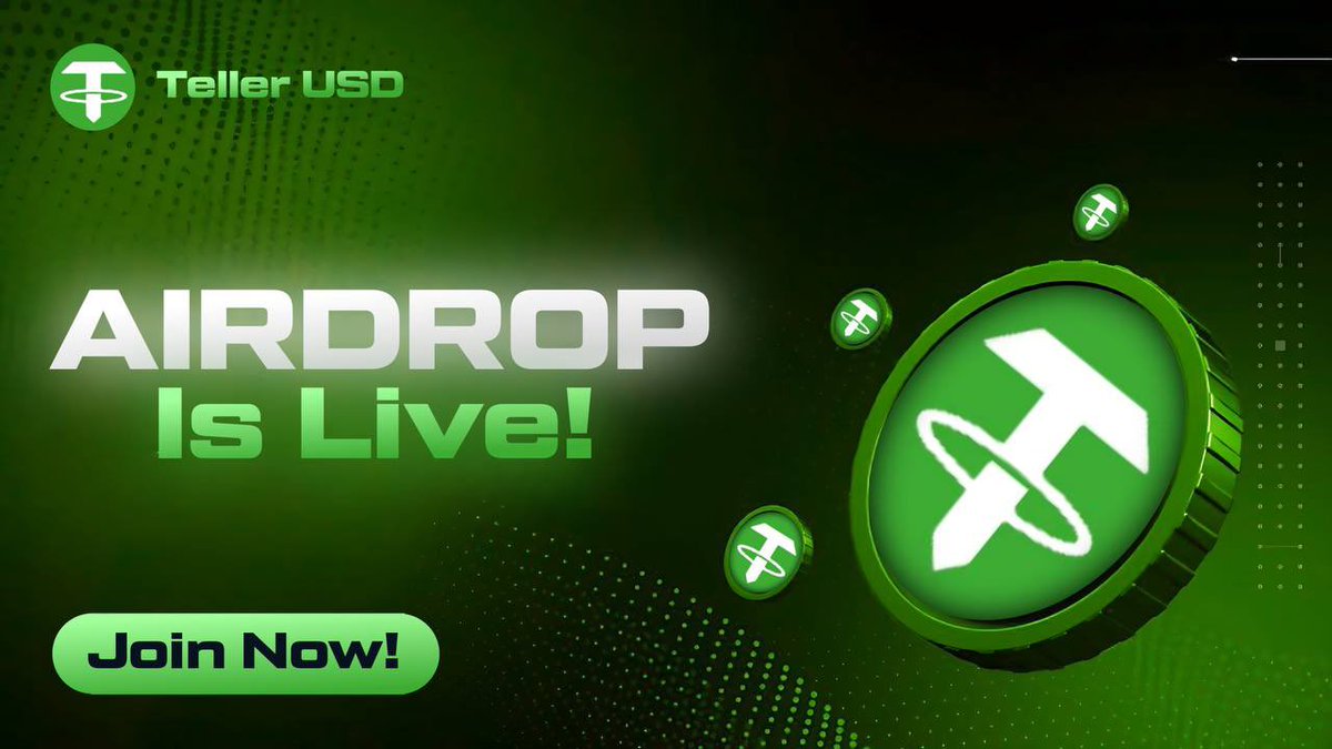SuperDefi (@superdefi_dao) on Twitter photo ๐ฅ SuperDefi_Dao X @TellerUSDT #USDT BIG #AirdropGiveaway
๐งโ๐คโ๐งJoined Reward: 10 USDT
๐Refer Reward: 5 USDT
โ
Follow
<a href="/SuperDefi_Dao/">SuperDefi</a> & @TellerUSDT
โ
Like, RT and Tag 3 Friends
โ
Complete #AirdropBot all task โคต๏ธ telegram.me/TellerUSDAirdrโฆ
โฐ Distribution :- Instant ๐ฅ SuperDefi_Dao X @TellerUSDT #USDT BIG #AirdropGiveaway
๐งโ๐คโ๐งJoined Reward: 10 USDT
๐Refer Reward: 5 USDT
โ
Follow
<a href="/SuperDefi_Dao/">SuperDefi</a> & @TellerUSDT
โ
Like, RT and Tag 3 Friends
โ
Complete #AirdropBot all task โคต๏ธ telegram.me/TellerUSDAirdrโฆ
โฐ Distribution :- Instant