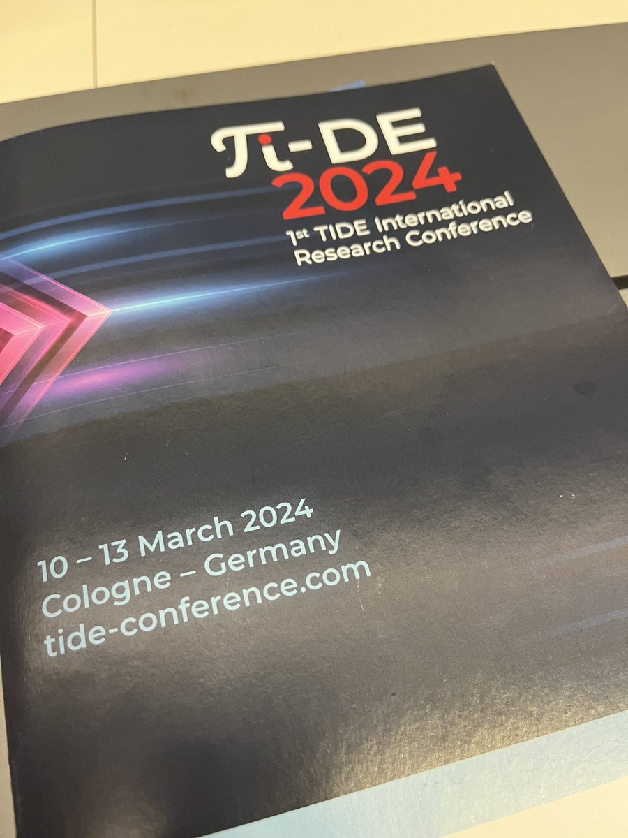Spoke today at the very first @TIDE_rtg conference! Very grateful for the experience and having the opportunity to speak in Cologne, a beautiful city, to some great scientists. @EPSRC @CDT_ReNU @NorthumbriaUni @UKRI_News #TADF #OLEDs