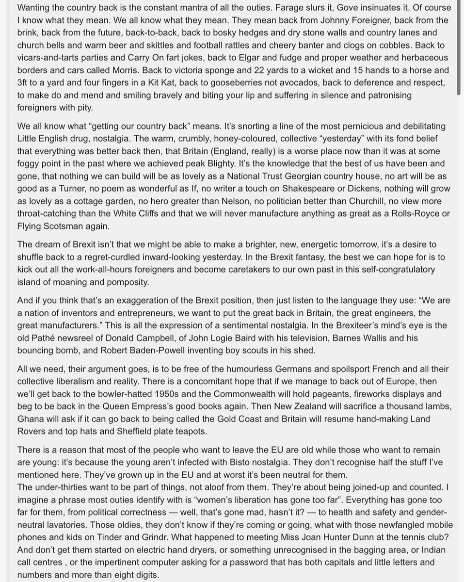 I often repost AA Gill’s Brexit essay on Twitter, because there’s so much of it that still rings true. It was Lee Anderson’s wail this morning about “wanting his country back” which brought Gill’s words back to the front of my mind.