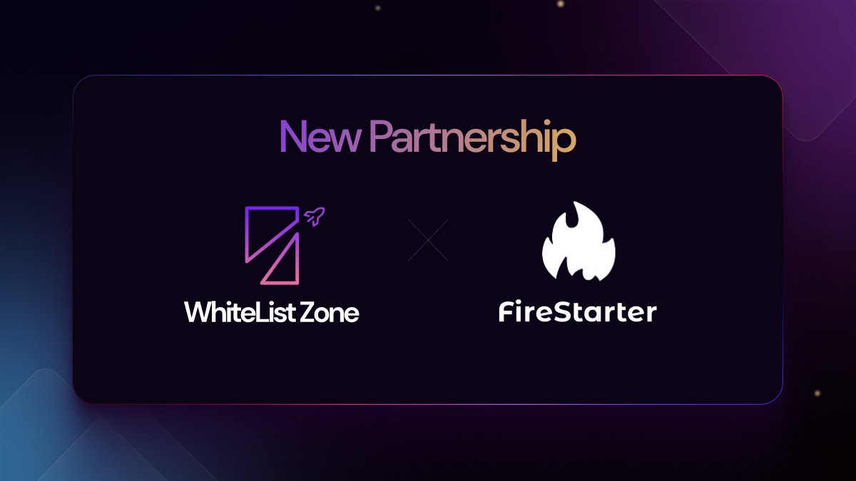 WhiteList Zone (@wzone_io) on Twitter photo 🚀 WhiteList Zone x FireStarter 🚀
Awesome news!
WhiteList Zone is now partnering with <a href="/firestarter_fi/">FireStarter.fi 🔥</a>. This collaboration is a milestone for our community and offers new doors to exclusive opportunities.
Highlights of our partnership:
👾 Exclusive Access: Our community 🚀 WhiteList Zone x FireStarter 🚀
Awesome news!
WhiteList Zone is now partnering with <a href="/firestarter_fi/">FireStarter.fi 🔥</a>. This collaboration is a milestone for our community and offers new doors to exclusive opportunities.
Highlights of our partnership:
👾 Exclusive Access: Our community