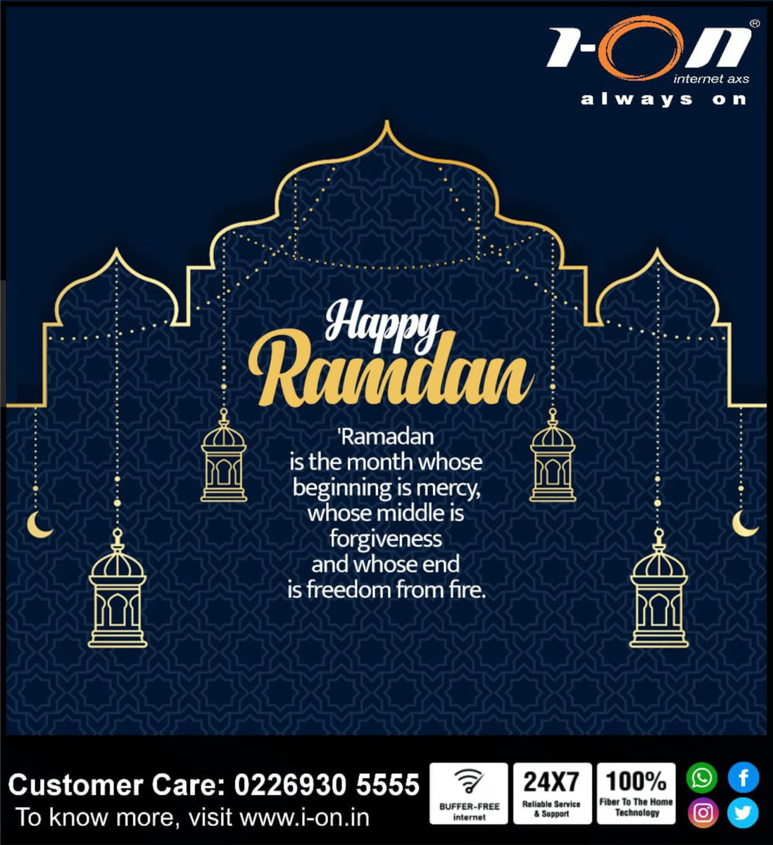 highspeedION's tweet image. Ramadan Mubarak🌜💫 May this holy month shower the happiness on you and your family. May all your deeds, devotions, and prayers be accepted by Almighty💫

#ramadanmubarak #HighSpeedIONInternet #IONInternet #internet #booknow