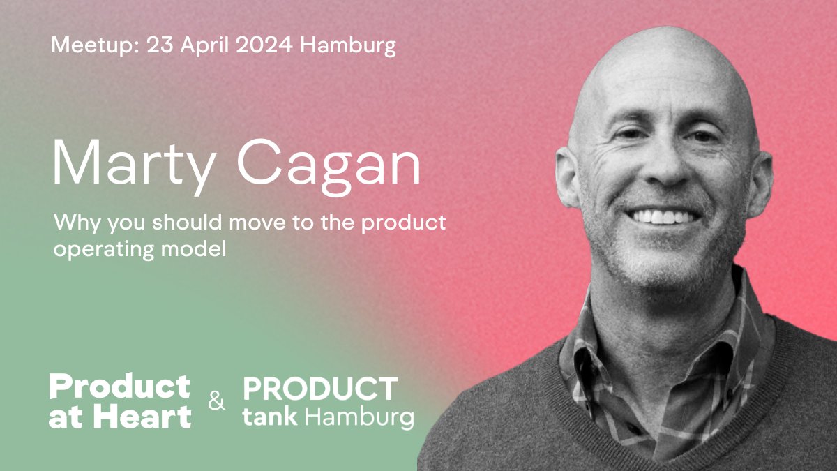 Product at Heart is thrilled to welcome the legendary <a href="/cagan/">Marty Cagan</a> to Hamburg on April 23 for a free meetup! 🚀
Marty will dive deep into the "Product Operating Model" from his new book, TRANSFORMED. Seats are filling fast! 
Secure yours now: ti.to/productatheart…