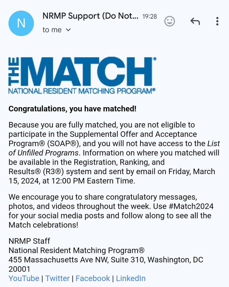 I MATCHED!!!!! This feels surreal. Huge thanks to the Almighty, my incredible friends, family, and especially my mentors. Grateful beyond words! ❤️❤️ #MatchDay #Match2024