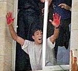 Billie Eilish sparks outrage for wearing blood covered hand symbol associated with Palestinian terrorists slaughtering Israelis while attending The Oscars. 

The singer wore the symbol on her suit lapel - with the symbol being synonymous with the lynching of two Israelis in