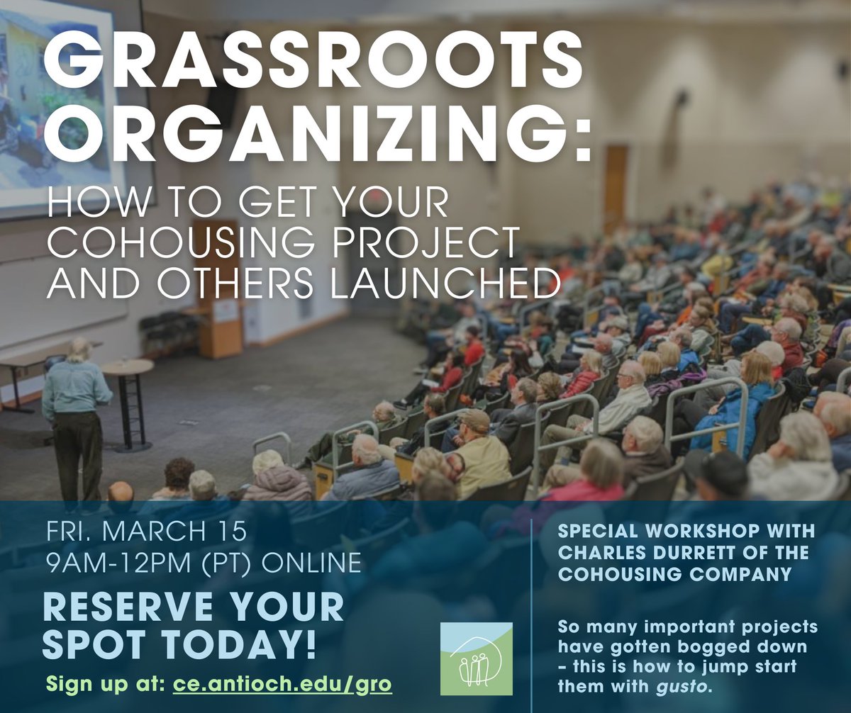 Check out this upcoming virtual offering from <a href="/CohousingCo_01/">The Cohousing Company</a> this Friday to support the launch of your #cohousing dreams! 
continuinged.antioch.edu/course/AU%20SA…