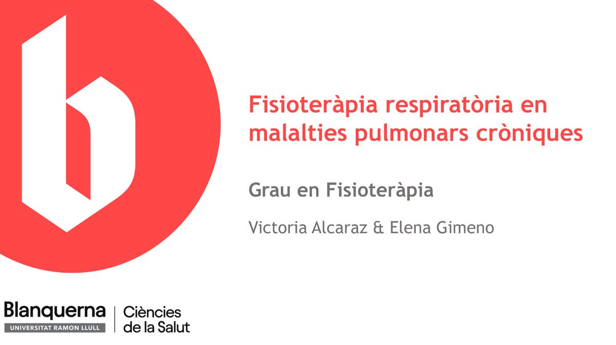 Avui hem estrenat una nova optativa al Grau de #Fisioterapia de @BlanquernaFCS sobre #FisioterapiaRespiratoria en malalties pulmonars cròniques. Molt contenta amb aquest nou projecte, i més de compartir-ho amb l’Elena @EleGim 🫁🩺