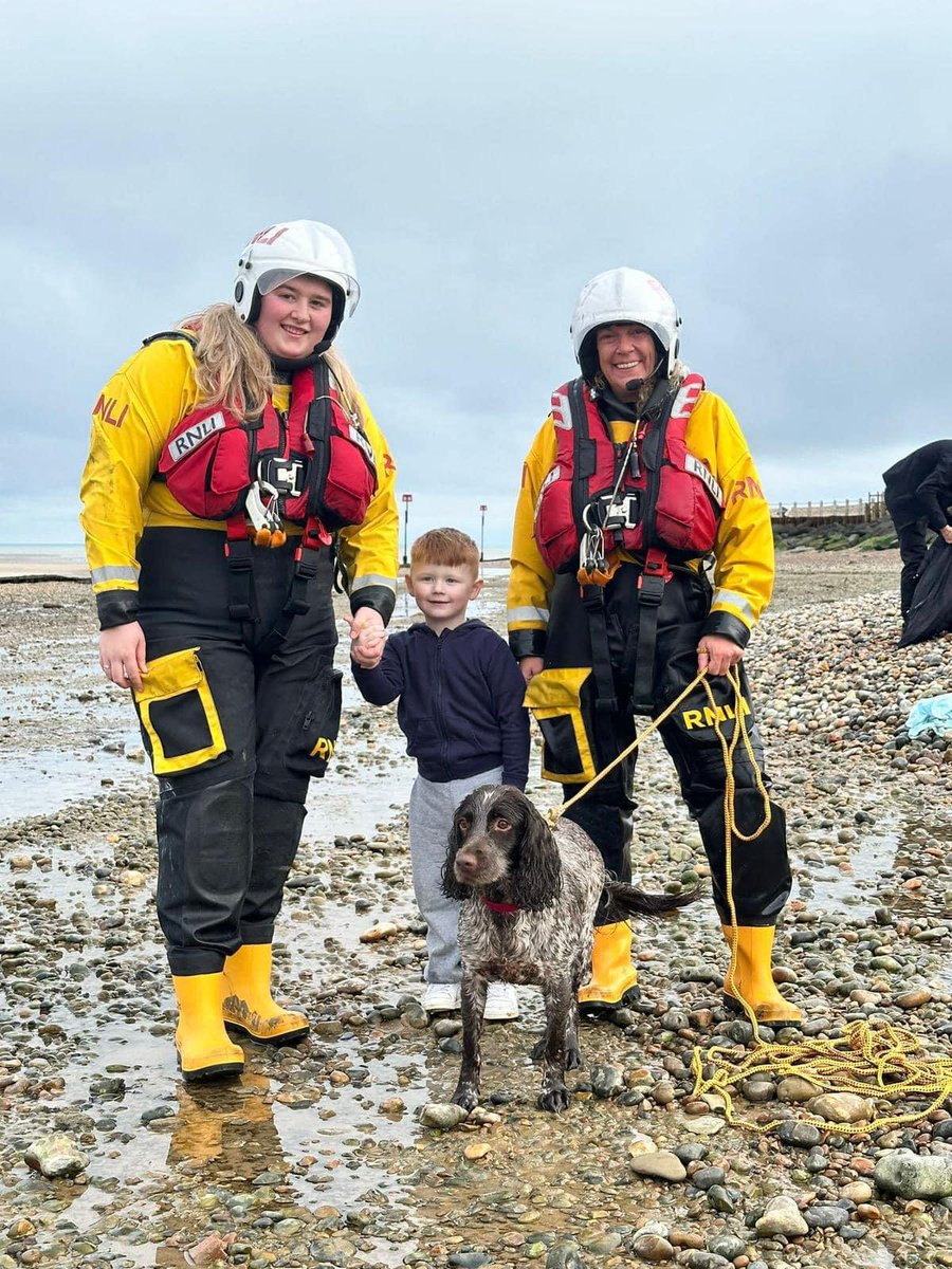 Luckily for a local dog there were two RNLI crew at hand at Rye  Harbour to help rescue him from the river. They just happened to be passing at the right time. Well done Lucy Green and Tia May Bolton
Another successful outcome for RNLI Rye Harbour Lifeboat Station