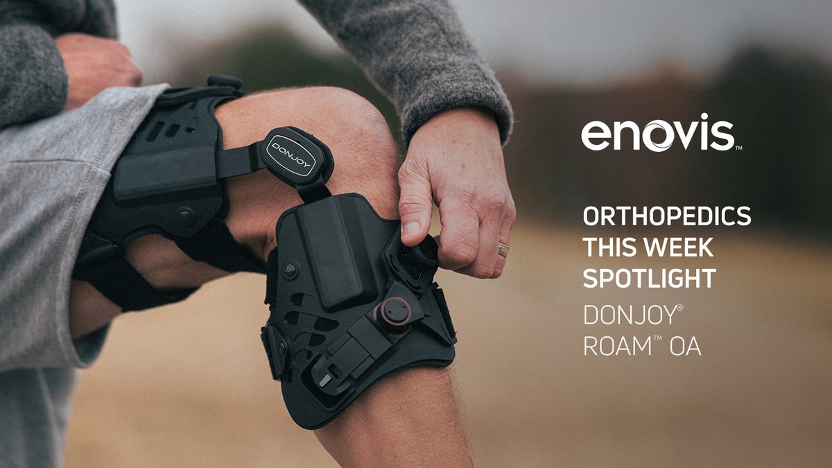 Orthopedics This Week spotlights the innovative new #DonJoy® ROAM™ OA unloader knee brace for #osteoarthritis and knee pain. Magnetic clips, set-and-forget technology, BOA® fit and more set ROAM OA apart from the rest. Check it out ⬇️ hubs.la/Q02mLQcz0 #Enovis #MedTech