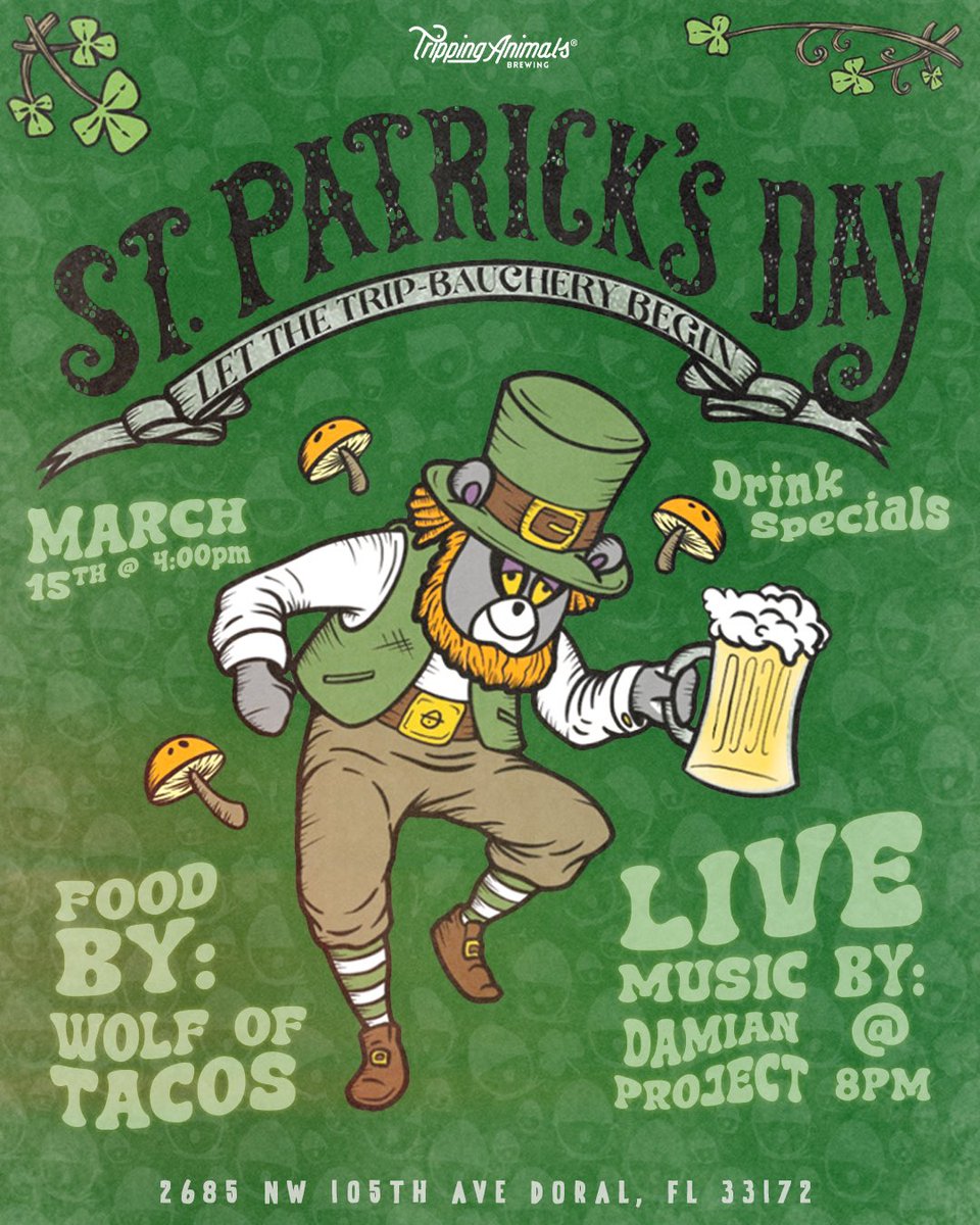 that time of the year is HERE 🍀 this friday we’re celebrating st. paddy’s and all things green 👀