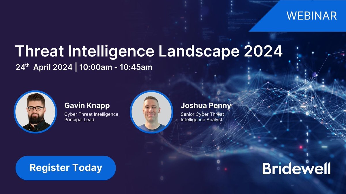 Join us on 24 April 2024 where Gavin Knapp, Cyber Threat Intelligence Principal Lead and Joshua Penny, Senior Cyber Threat Intelligence Analyst will share our Cyber Threat Intelligence (CTI) team’s key findings from the past 12 months, including their ongoing research into top…