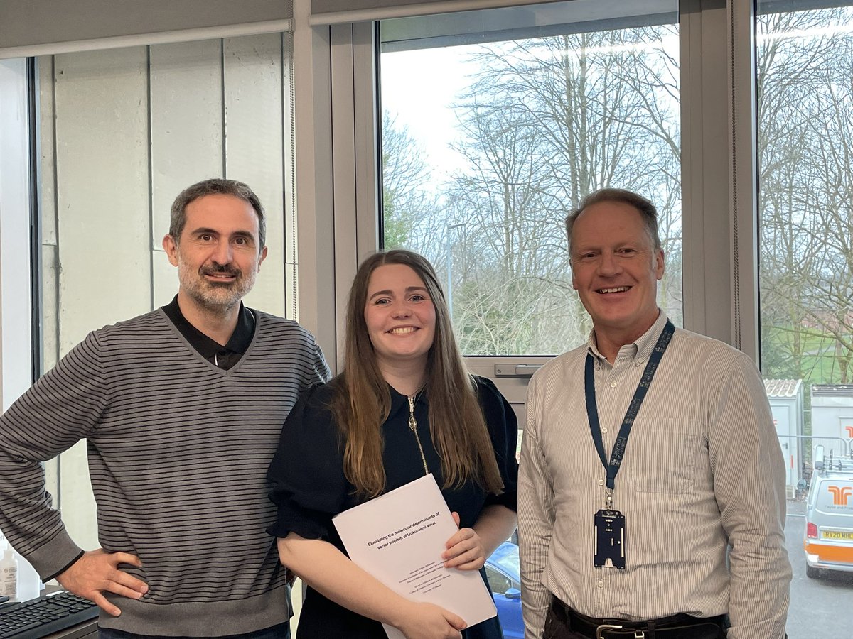 Alexandra Wilson (@wilsonasaur) on Twitter photo Very proud to say that I’ve passed my viva (with minor corrections)! I couldn’t have done this without my amazing supervisors <a href="/bbrennan83/">Ben Brennan</a>, <a href="/Alf_Castello/">Alfredo Castello</a> and the <a href="/brennanlab/">Brennan Lab CVR 🦠🕷🦟🔬🧫</a> and <a href="/castello_lab/">Castello Lab</a> 🔬Special thank you to my examiners <a href="/bjwillett/">Brian Willett</a> @pylozach #PhDone Very proud to say that I’ve passed my viva (with minor corrections)! I couldn’t have done this without my amazing supervisors <a href="/bbrennan83/">Ben Brennan</a>, <a href="/Alf_Castello/">Alfredo Castello</a> and the <a href="/brennanlab/">Brennan Lab CVR 🦠🕷🦟🔬🧫</a> and <a href="/castello_lab/">Castello Lab</a> 🔬Special thank you to my examiners <a href="/bjwillett/">Brian Willett</a> @pylozach #PhDone