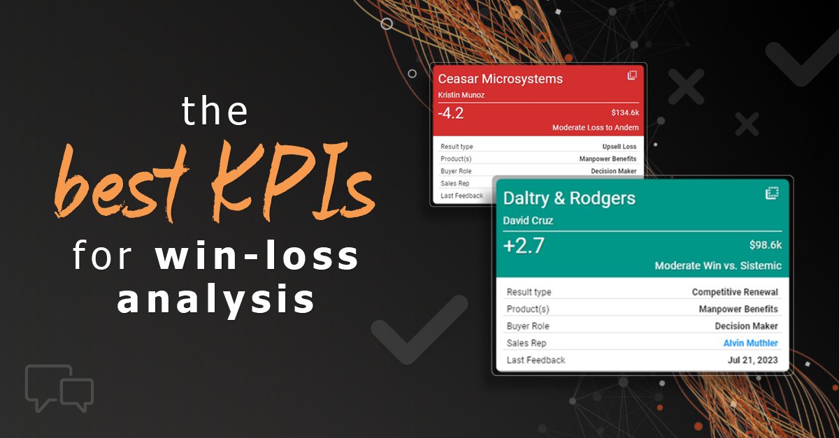 Win-loss analysis programs aren't just for your sales team. 

You can use buyer feedback to track KPIs that resonate with stakeholders across your entire organization. 

Discover how to use this data at every level: okt.to/kOa16G