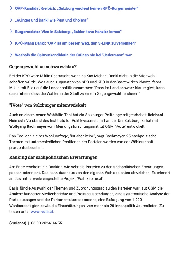 "Rote Gefahr oder Wende": Experte erwartet höhere Wahlbeteiligung kurier.at/chronik/salzbu…