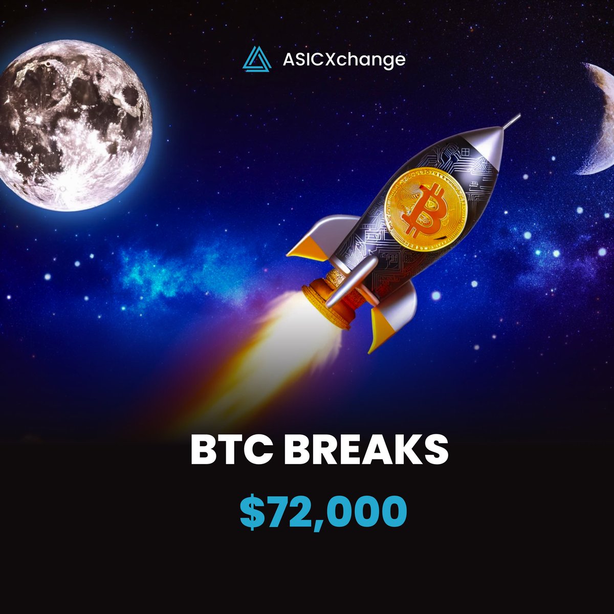 asicxchange's tweet image. Bitcoin Starts the Week Strong, Hitting $72,000 and made new ATH🚀
#btc #bitcoin #BitcoinHalving