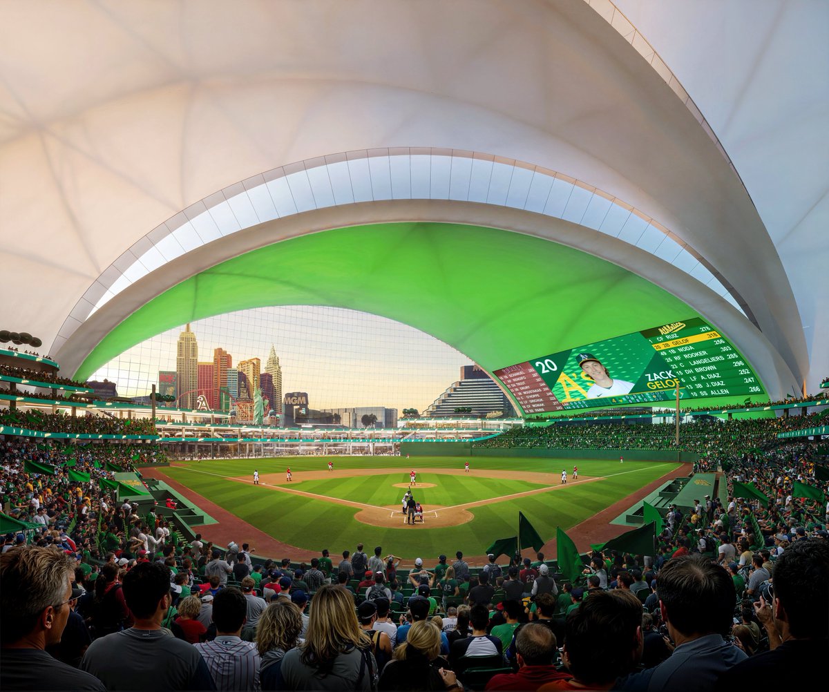 Major League Baseball is a step closer to coming to Las Vegas! The @Athletics has unveiled its plans for a new 33,000-seat stadium. Designed by @BIG_Architects & @HNTBCorp with engineering by @ttinc, the venue is set to open for the 2028 season. linkedin.com/feed/update/ur…