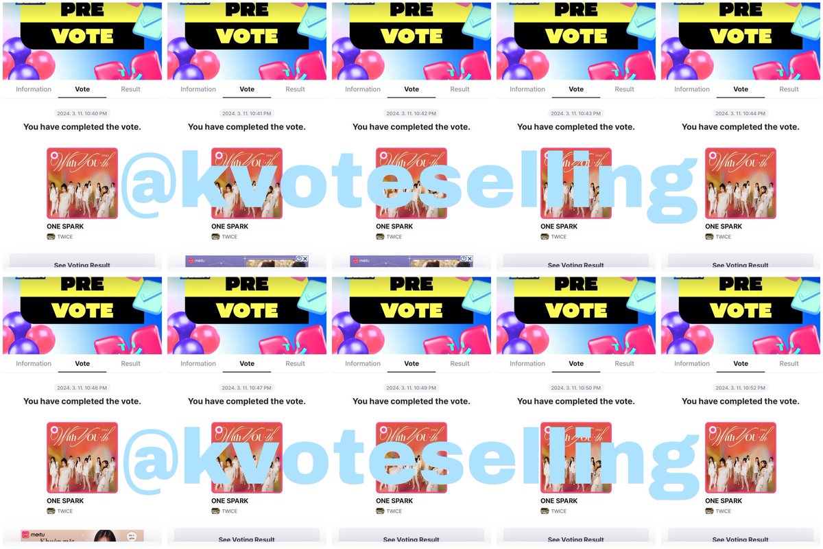 WINNER: #TWICE This is proof ✨VOTED 20 VOTES | MCD PRE-VOTING✨FOR #ONESPARK #TWICE Thanks for joining. Don't unfollow us, we will comeback for another GA 🫶🏻 @kvoteselling #MCOUNTDOWN #duckvoteproof