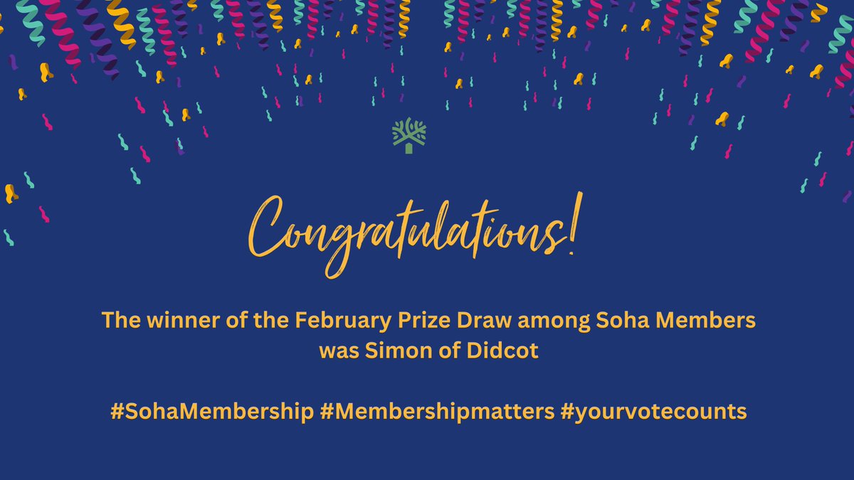 Soha resident but not yet a Soha Member? You're missing out on a monthly prize draw for £50 in shopping vouchers as well as having a say in all the really big decisions for your community! Find out more at soha.co.uk/membership