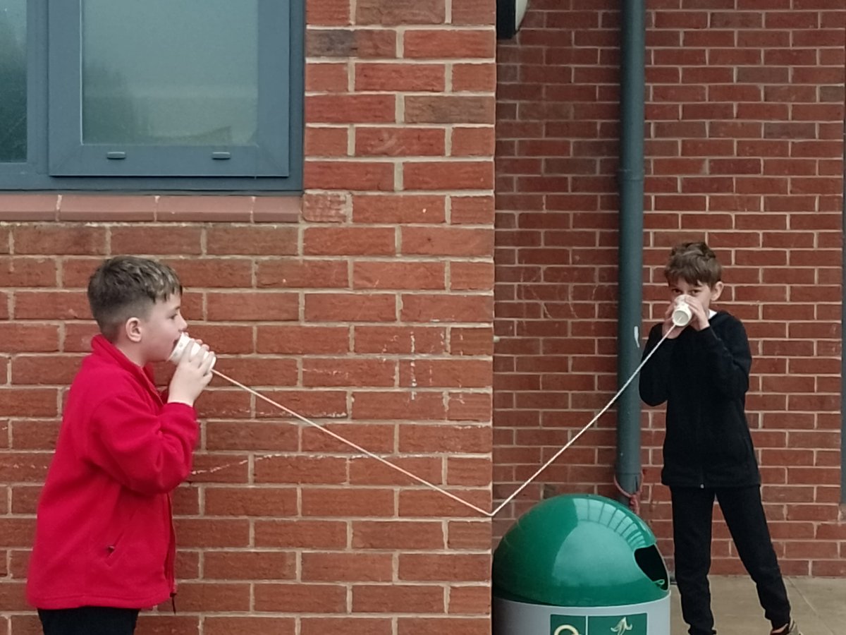 maybury_class4's tweet photo. Science week: Year 4 looked at Alexander Graham Bell and his invention of the telephone. We studied his early life and what inspired him to invent the telephone.We then had a go at creating our own telephones and used our knowledge of sound to explain how they work.@HumberEdTrust https://t.co/RkRYhLlFhI