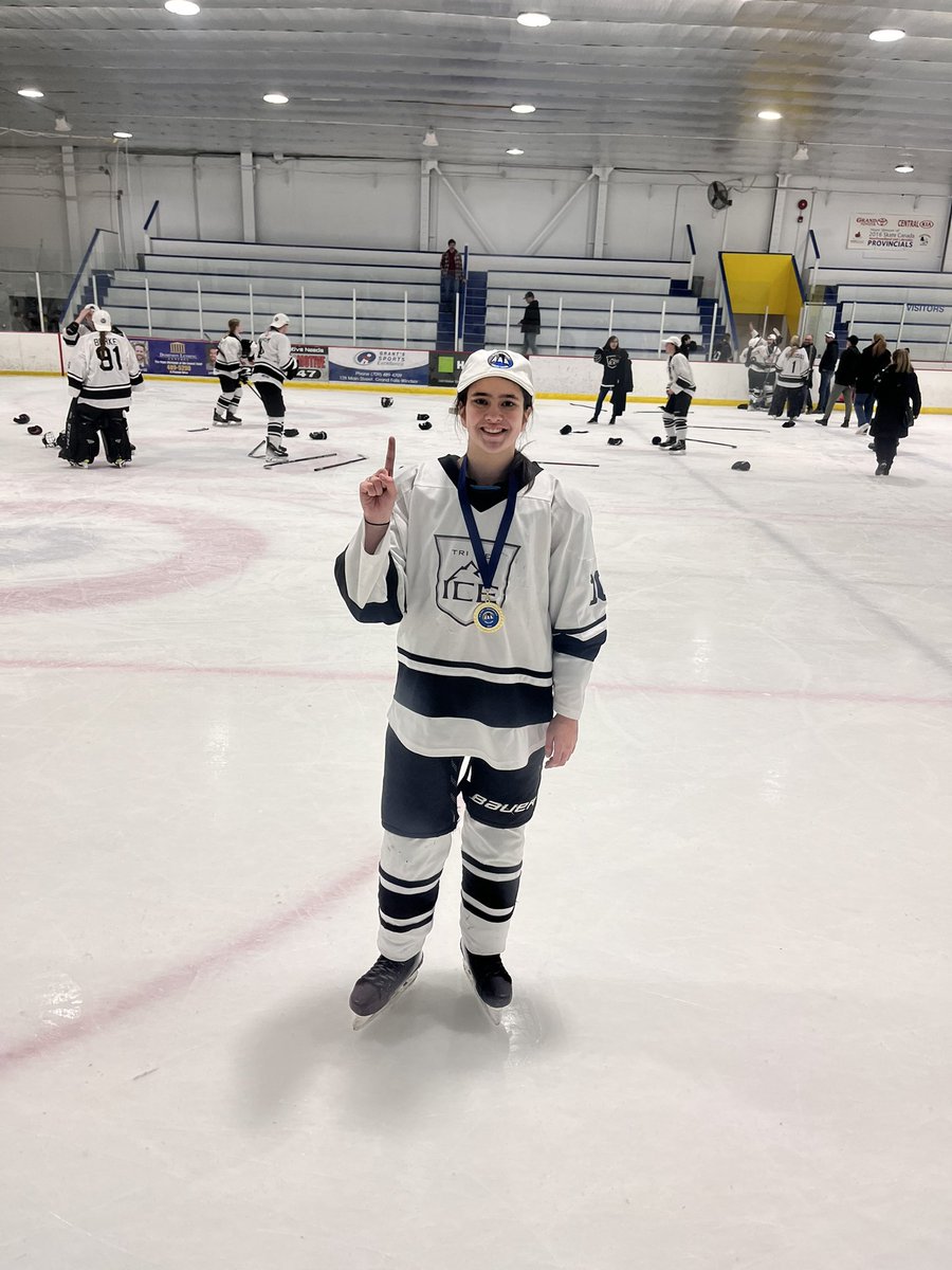 Happy 17th birthday Megan!  Just home from a big weekend with the AAA u18 Tripen team securing gold and a spot at Atlantics!  🏒🎂