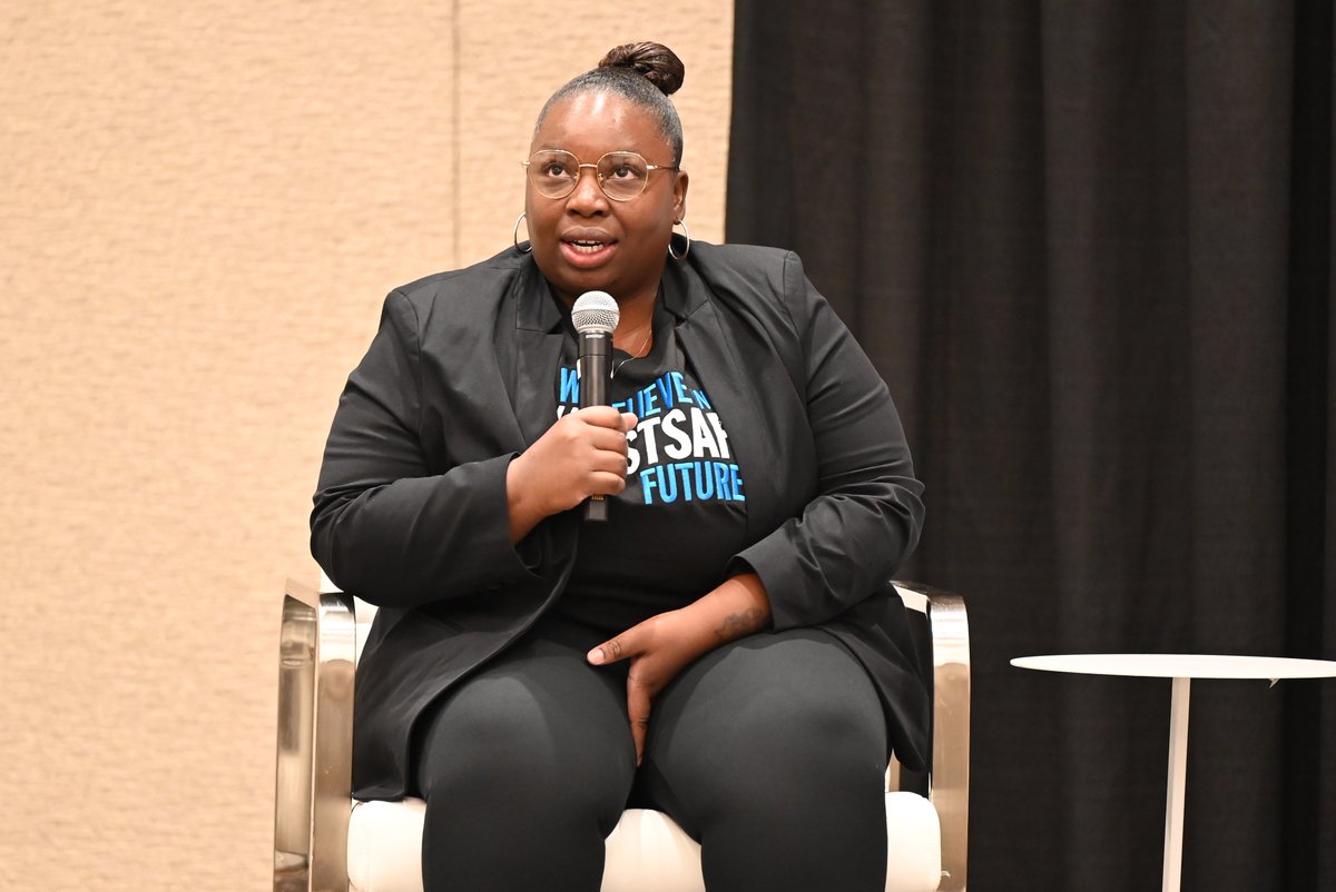 @jaleenariandskysmom from @safeandjustusa speaking about criminal justice reform at #SXSW, 'When you have a felony on your record, you have no idea how many 'no's' you face...We are not all free until we are all free.' @gfmediaorg