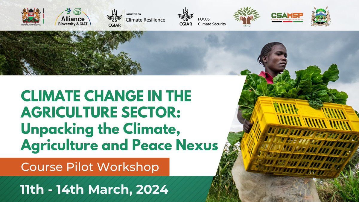 .<a href="/CGIAR/">CGIAR</a> #ClimateSecurity team, in collaboration with @kilimoKE, <a href="/DiscoverJKUAT/">Discover JKUAT</a> and <a href="/KenyaCsaMsp/">Kenya Climate Smart Agriculture - MSP</a> holds a workshop in Laikipia County, Kenya to pilot a training module on climate, peace and security in the agricultural sector.

More updates incoming.
#ClimateSecurity