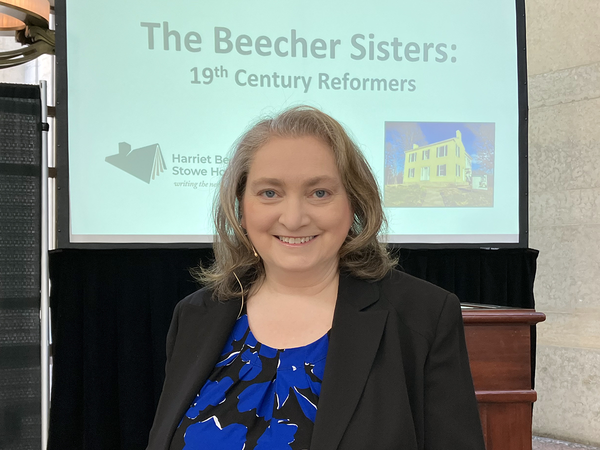 Today at NOON in the Atrium of the Ohio Statehouse - free program for #WomensHistoryMonth.  Christina Hartlieb talks about the 4 sisters who were reformers in the 1800s, the Beecher Sisters.  Watch video on OhioChannel.org.