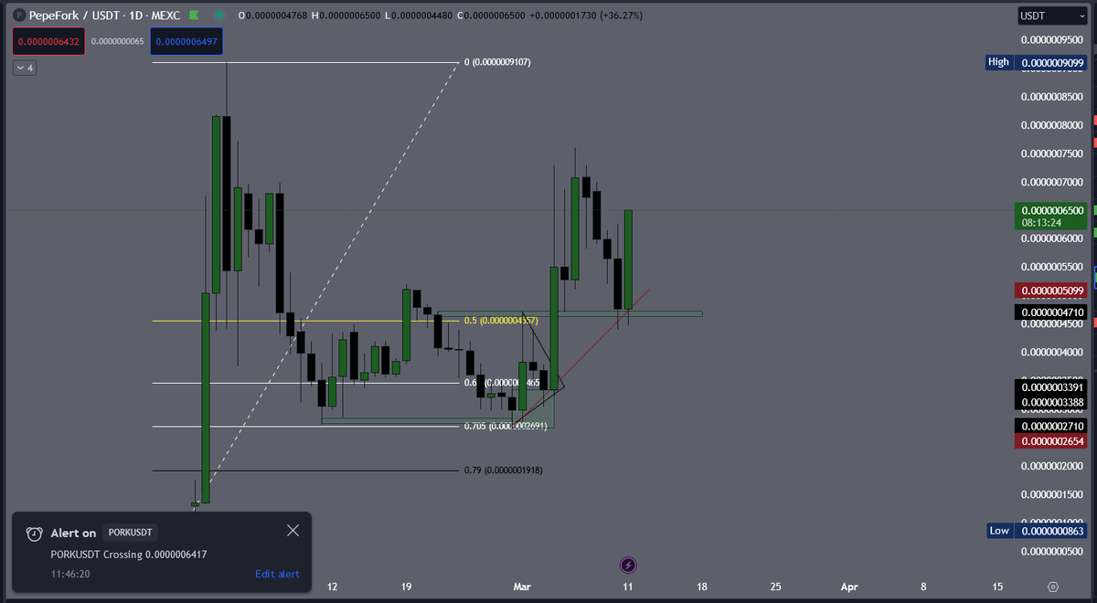 $PORK is 6500 rn on mexc
