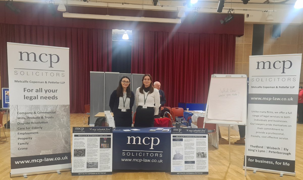 Our team had a great day attending the Wisbech Schools careers convention, where we answered many interesting questions from those considering a career in law.