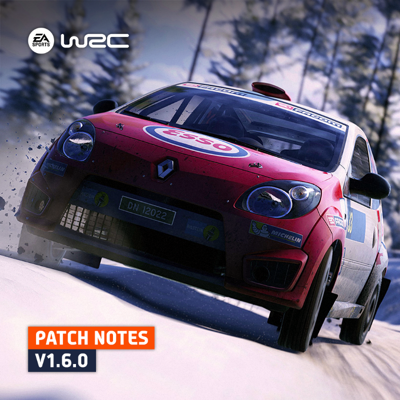 EASPORTSWRC's tweet photo. Version 1.6.0 of #EASPORTSWRC will go live tomorrow (March 12) 🚧

This update is primarily focused on bug fixes and preparatory work for future updates 🎮

📙 Patch Notes: https://t.co/4oxxANvfR5